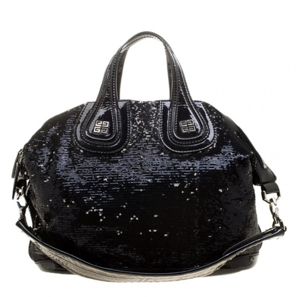 Givenchy Handbags - Givenchy Black Sequin and Patent Leather
Medium Nightingale Tote Bag
$985 $2,500